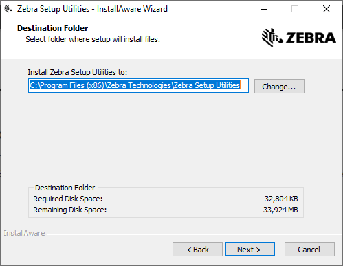 Installing the driver for Zebra ZD220 step 2